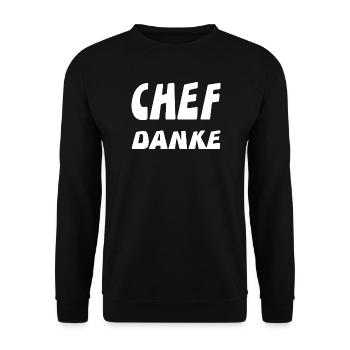 Chef - Unisex Pullover - Schwarz - Vorne - Alina (178cm) & Michal (187cm)
