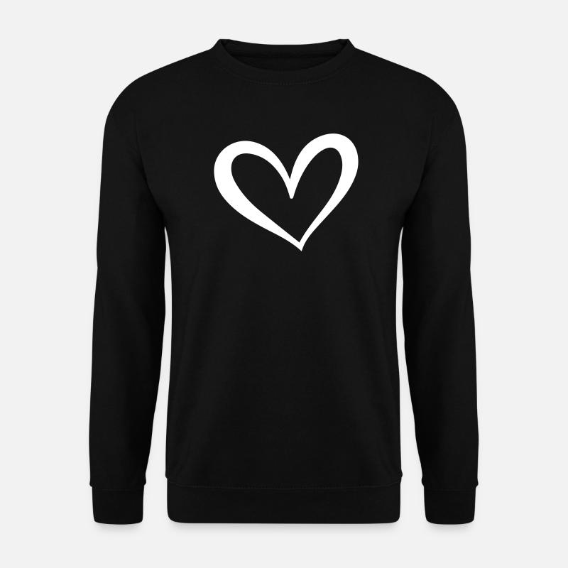 Herz Symbol Illustration - Unisex Pullover - Schwarz
