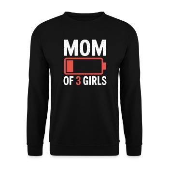 Logo de la batterie de la mère de trois filles - Sweat-shirt Unisexe - noir - Devant - Alina (178cm) & Michal (187cm)