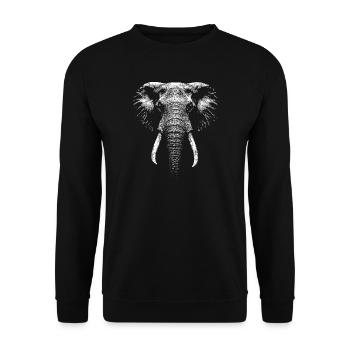 African elephant - Unisex Sweatshirt - black - Front - Alina (178cm) & Michal (187cm)