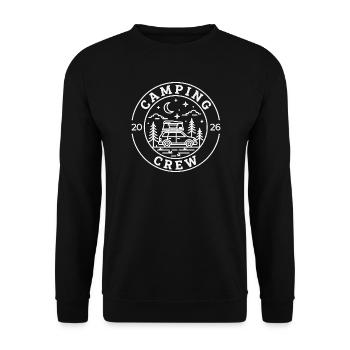 Dachzelt Camping Shirt für Overlander - Unisex Pullover - Schwarz - Vorne - Alina (178cm) & Michal (187cm)