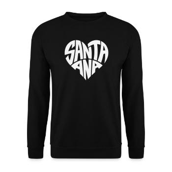Santa Ana Heart Typo - Unisex Sweatshirt - black - Front - Alina (178cm) & Michal (187cm)