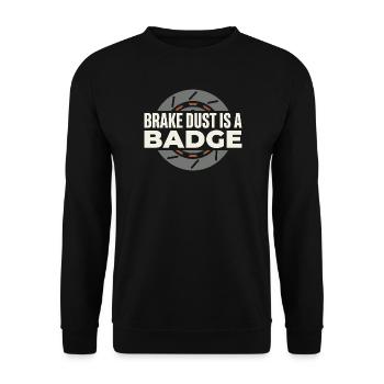 Track Day Bremsstaub Hpde Track Car Autocross - Unisex Pullover - Schwarz - Vorne - Alina (178cm) & Michal (187cm)