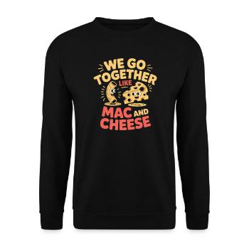 Mac and Cheese Best Friends Couple Design - Unisex Sweatshirt - black - Front - Alina (178cm) & Michal (187cm)