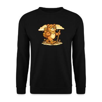 Wanderbär en voyage de découverte - Sweat-shirt Unisexe - noir - Devant - Alina (178cm) & Michal (187cm)