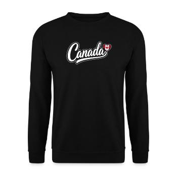 Scénario canadien avec cœur de feuille d’érable Fan patriotique - Sweat-shirt Unisexe - noir - Devant - Alina (178cm) & Michal (187cm)