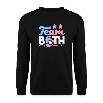 Révélation du sexe de l’équipe des deux jumeaux - Sweat-shirt Unisexe - noir - Devant - Alina (178cm) & Michal (187cm)