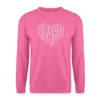 Idaho Herz Schriftzug - Unisex Pullover - Pink - Vorne