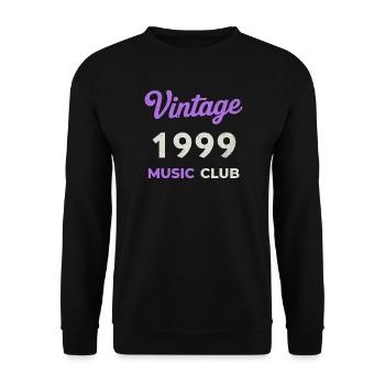 Vintage 1999 Music Club Retro Année de naissance vintage - Sweat-shirt Unisexe - noir - Devant - Alina (178cm) & Michal (187cm)