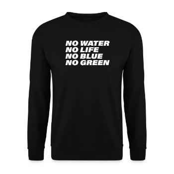 WATER - Unisex Pullover - Schwarz - Vorne - Alina (178cm) & Michal (187cm)