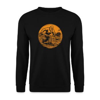 Bigfoot Sasquatch Tennis rétro de padel - Sweat-shirt Unisexe - noir - Devant - Alina (178cm) & Michal (187cm)