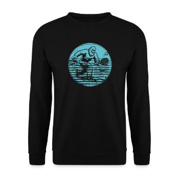 Bigfoot Sasquatch Tennis rétro de padel - Sweat-shirt Unisexe - noir - Devant - Alina (178cm) & Michal (187cm)