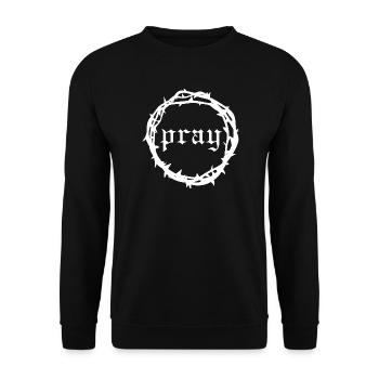 Couronne d’épines priez - Sweat-shirt Unisexe - noir - Devant - Alina (178cm) & Michal (187cm)
