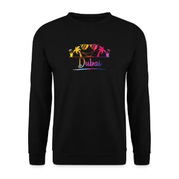 Dubai Palmen Sommer Sonnenbrille Design - Unisex Pullover - Schwarz - Vorne - Alina (178cm) & Michal (187cm)