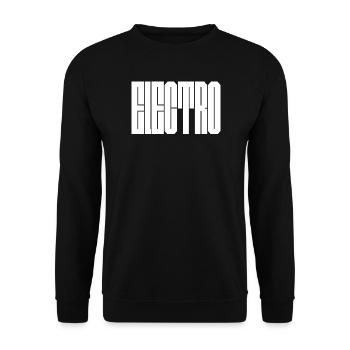 Monochrome Vertical Glyphs - Unisex Sweatshirt - black - Front - Alina (178cm) & Michal (187cm)