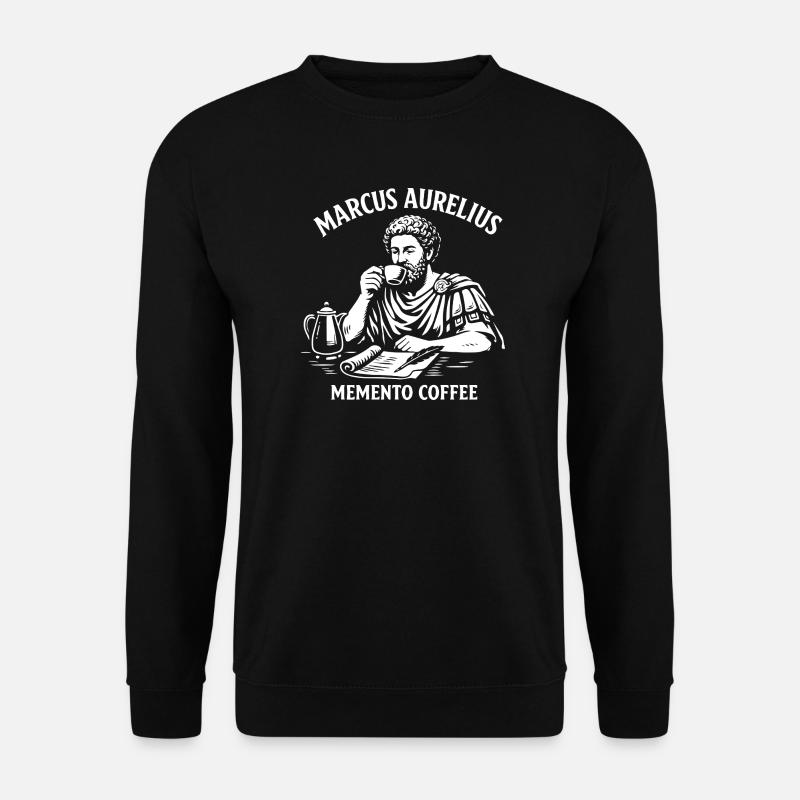 Marcus Aurelius Memento Coffee - Unisex Sweatshirt - black