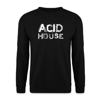 Acid House Bold Print - Unisex Pullover - Schwarz - Vorne - Alina (178cm) & Michal (187cm)