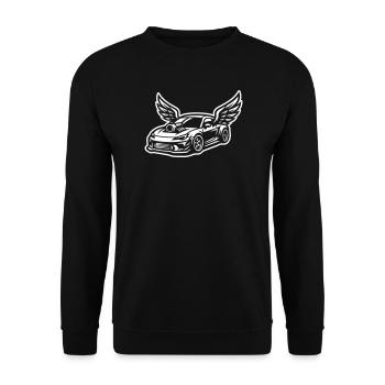 Sports Car Icon Car Tuning - Unisex Sweatshirt - black - Front - Alina (178cm) & Michal (187cm)