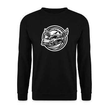 Car Tuning Speedometer - Unisex Sweatshirt - black - Front - Alina (178cm) & Michal (187cm)