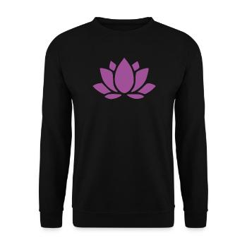 Lotus Flower Lotus Flower Flower Violet Blossom Yoga - Unisex Sweatshirt - black - Front - Alina (178cm) & Michal (187cm)