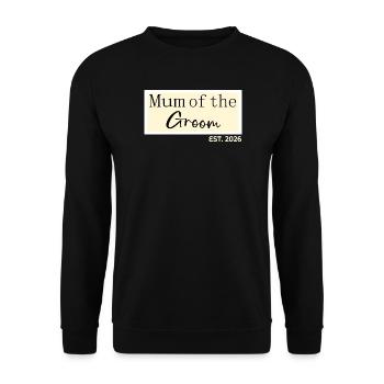 Mutter des Bräutigams 2026 - Unisex Pullover - Schwarz - Vorne - Alina (178cm) & Michal (187cm)