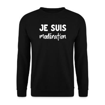 Je suis Moderation - humor duo aperitif - Unisex Sweatshirt - black - Front - Alina (178cm) & Michal (187cm)