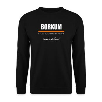 Borkum - Unisex Pullover - Schwarz - Vorne - Alina (178cm) & Michal (187cm)