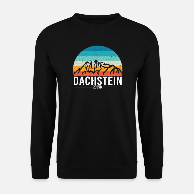 Dachstein Ramsau Austria Retro Sunset - Unisex Sweatshirt - black