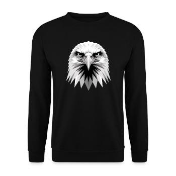 Aigle Pygargue à tête blanche Aigle royal Pygargue à queue blanche - Sweat-shirt Unisexe - noir - Devant - Alina (178cm) & Michal (187cm)