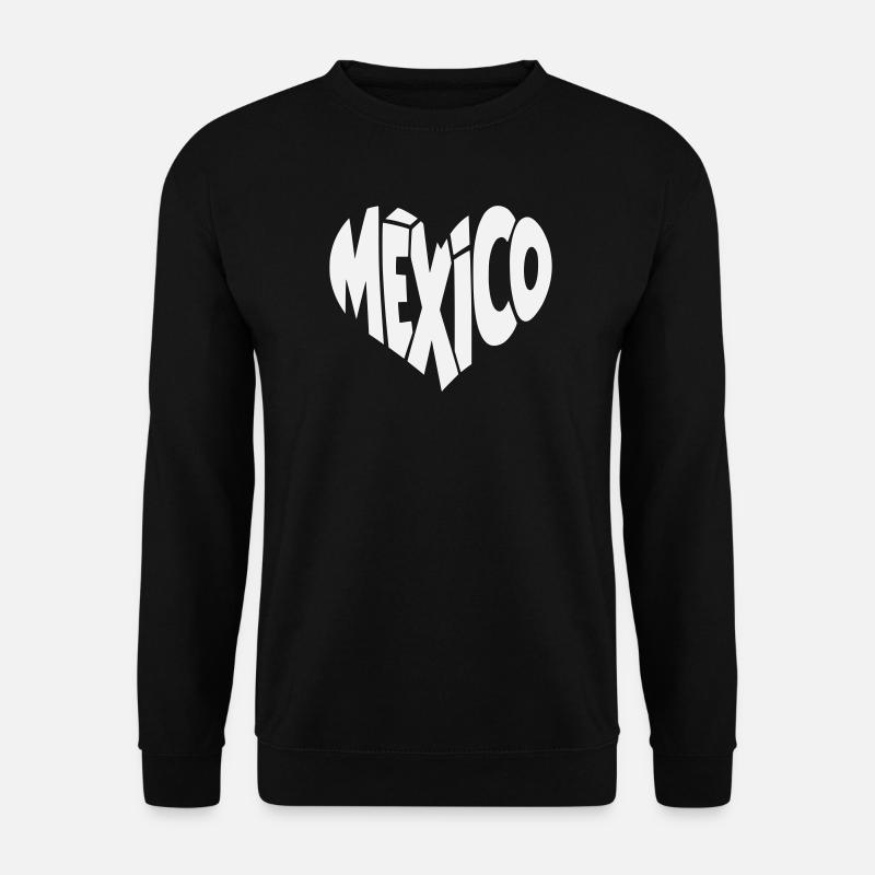 Cœur de Lettrage du Mexique - Sweat-shirt Unisexe - noir