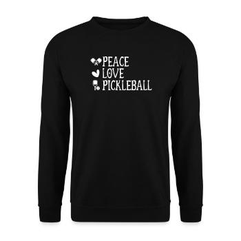 Peace Love Pickleball - Unisex Sweatshirt - black - Front - Alina (178cm) & Michal (187cm)