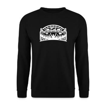 Stadium Fans Silhouette - Unisex Sweatshirt - black - Front - Alina (178cm) & Michal (187cm)