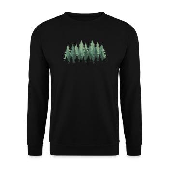 Forêt Nature Arbres Nature Nature Amoureux de la nature - Sweat-shirt Unisexe - noir - Devant - Alina (178cm) & Michal (187cm)