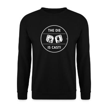 The Die Is Cast! (Stag Party Game Over Patch / W) - Unisex Sweatshirt - black - Front - Alina (178cm) & Michal (187cm)