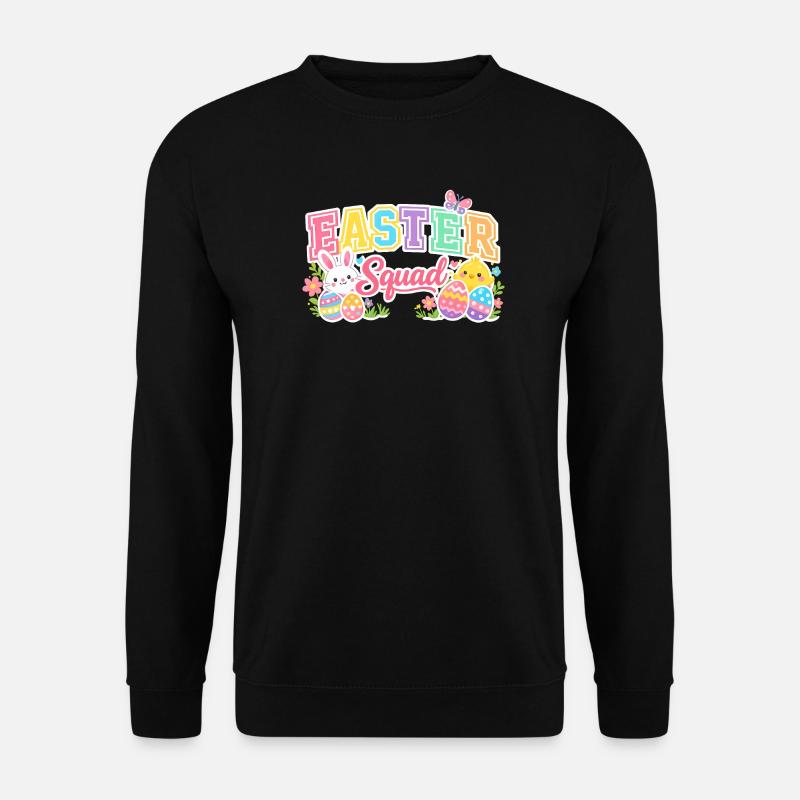 Ostern Squad Bunte Eier Küken - Unisex Pullover - Schwarz