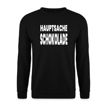 Schokolade - Unisex Pullover - Schwarz - Vorne - Alina (178cm) & Michal (187cm)