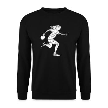 Filles au bowling - Sweat-shirt Unisexe - noir - Devant - Alina (178cm) & Michal (187cm)