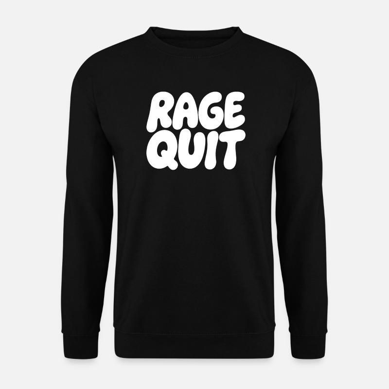 Rage Quit Bubble Schrift - Unisex Pullover - Schwarz