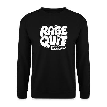 Rage Quit Genehmigt Gaming-Design - Unisex Pullover - Schwarz - Vorne - Alina (178cm) & Michal (187cm)