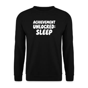 Sleep Unlocked Gaming Meme - Unisex Sweatshirt - black - Front - Alina (178cm) & Michal (187cm)