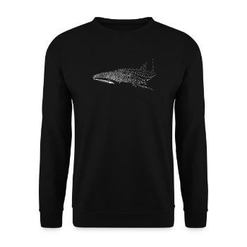 WHALE SHARK - Unisex Pullover - Schwarz - Vorne - Alina (178cm) & Michal (187cm)