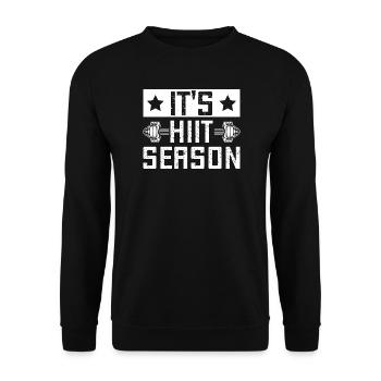 Gym Junkies It´s Hiit Season Calisthenics Fitness - Unisex Pullover - Schwarz - Vorne - Alina (178cm) & Michal (187cm)