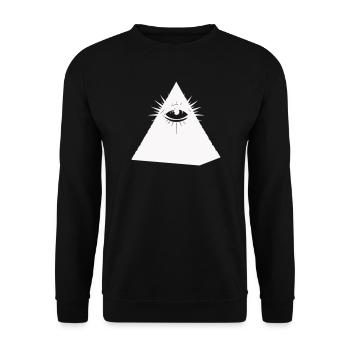 Symbole de l’œil pyramidal Illuminati - Sweat-shirt Unisexe - noir - Devant - Alina (178cm) & Michal (187cm)