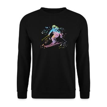 Alpine skiing Winter sports Nordic skiing - Unisex Sweatshirt - black - Front - Alina (178cm) & Michal (187cm)