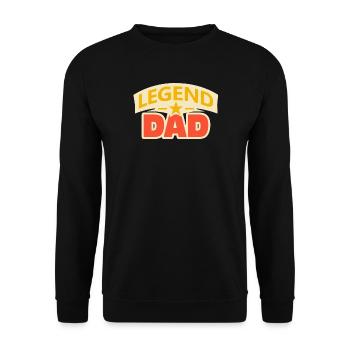 Legend dad – Funny Father Design - Unisex Sweatshirt - black - Front - Alina (178cm) & Michal (187cm)