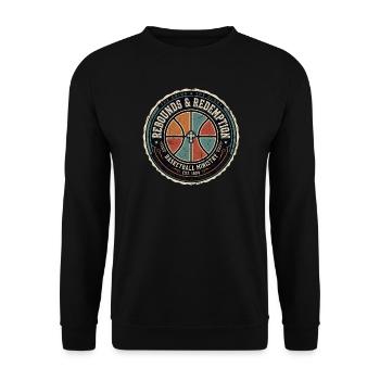 Rebounds And Redemption Christian Basketball - Unisex Sweatshirt - black - Front - Alina (178cm) & Michal (187cm)