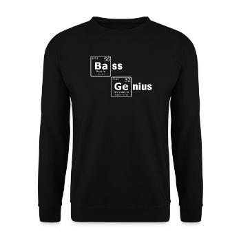 Bass Genius Periodensystem PSE Elemente Nerd - Unisex Pullover - Schwarz - Vorne - Alina (178cm) & Michal (187cm)