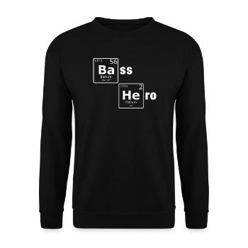 Bass Hero PSE Periodensystem Elemente Nerd - Unisex Pullover - Schwarz - Vorne - Alina (178cm) & Michal (187cm)