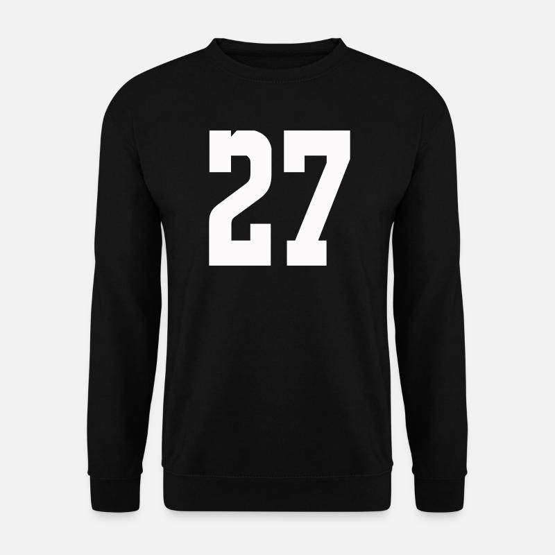 Chiffres 27 Contrast Design - Sweat-shirt Unisexe - noir