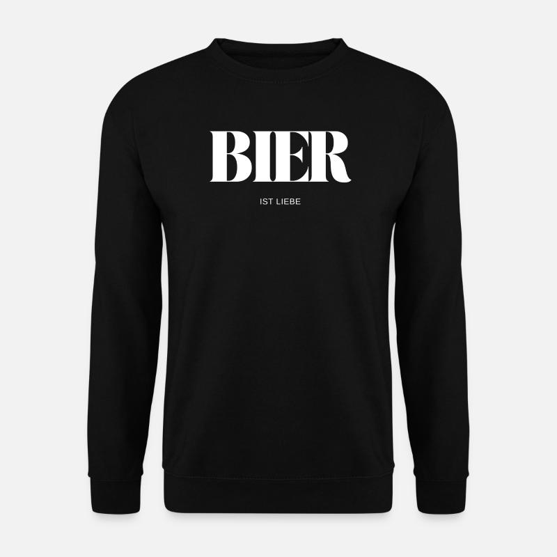 Bier ist Liebe - Unisex Pullover - Schwarz